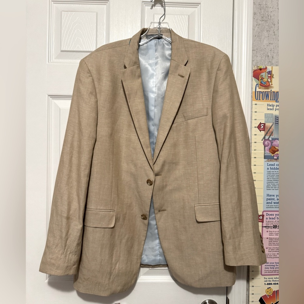 Tommy Hilfiger Mens linen Tan Blazer size 40 Medium